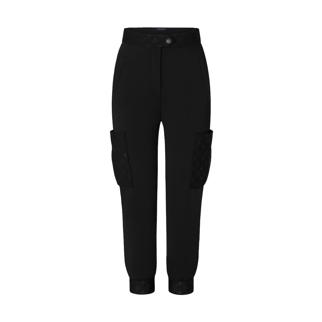 LOUIS VUITTON ブラックカーゴパンツ Monogram Detail Cargo Pants - Ready-to-Wear | LOUIS VUITTON